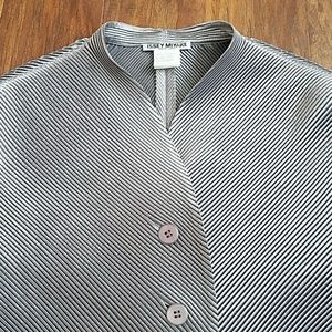 Silver pleated Issey Miyake shirt